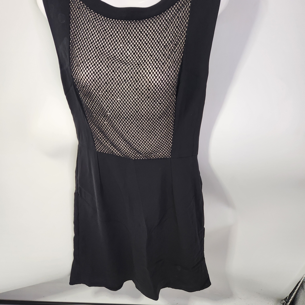 L'AGENCE Black Dress with‎ Mesh Detail